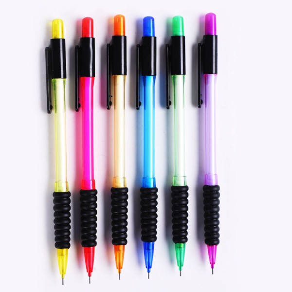 High quality wholesale multi-colored 6pcs mechanical pencil with eraser
