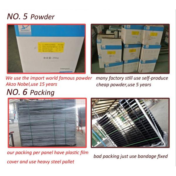 Powder Painted Black Welded Security Steel Fence Iron Fence Panel