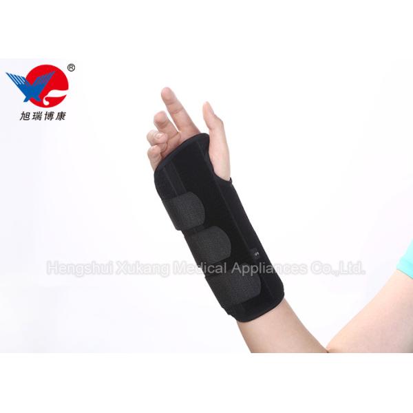 Medical Aluminum Alloy Wrist Support Brace Black Air Permeable For Left And Right