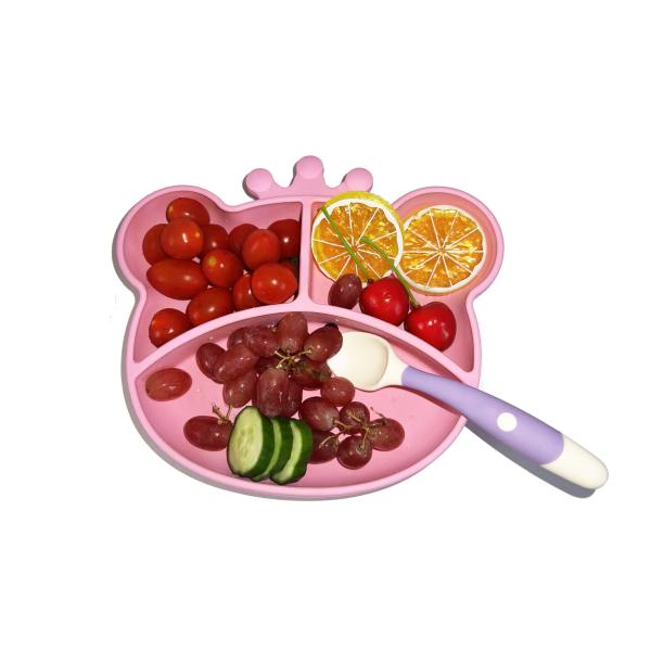 Baby Silicone Feeding Spoon And Fork Plain Bendable BPA Free Eco friendly