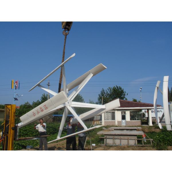 1kW Vertical Axis Wind Turbine with Low Startup Wind Speed Electromagnetic Control and Corrosion Resistant Design