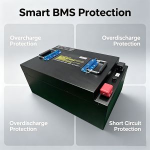 72V 75Ah Lithium Ion Battery Pack with LiFePO4 Cathode for Ebike and Electric Motorcycle with 1500 Cycles Life