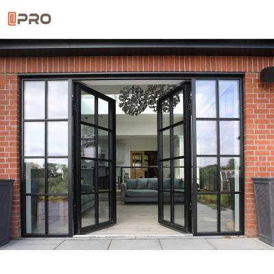 6063 Aluminium Hinged Doors Customize Entry Panoramic Swing Door With Lock