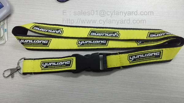 High Graded Jacquard Label Overlaid Lanyard With Metal Detachable Release Buckle