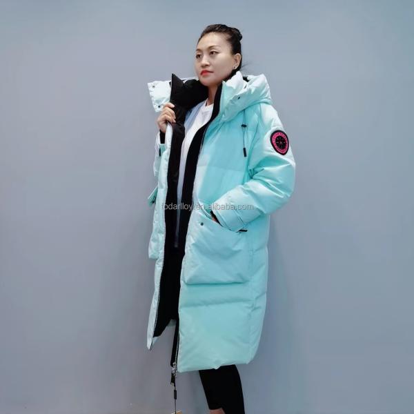 FODARLLOY F23516 Ladies Warm Hooded Cotton-padded Clothes Women Slim Long Winter Jackets Women Coats