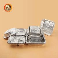 Plateaux ronds d'aluminium de rectangle de conteneur de papier d'aluminium de place
