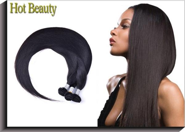 Grade 6A 100 Virgin Peruvian Hair Extensions With Double Weft , Silk Straight Hair