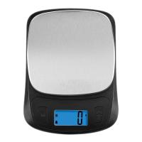 Báscula de cocina electrónica de 0,1 g con plataforma de acero inoxidable y pantalla digital