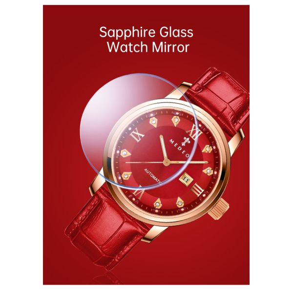 Women's Waterproof Automatic Mechanical Watch – Multiple Strap Colors Available | Custom Logo Supported