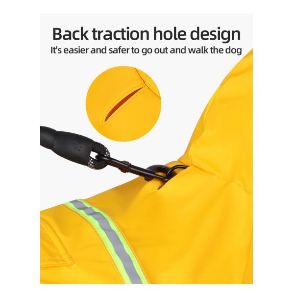 Водонепроницаемый материал Дорожный пальто для домашних животных Пончо типа Большая собака Одежда для домашних животных Одежда и аксессуары