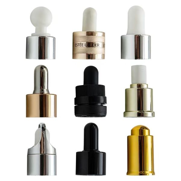 18mm 20mm 24mm Plastic Press Dropper with Customized Glass Tube for Essential Oil Bottle