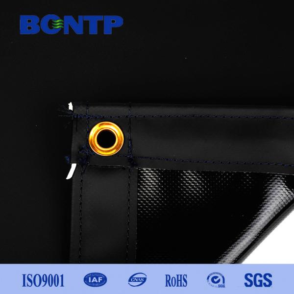 Matt Surface Pvc Coated Tarpaulin Fabric Black Anti-Uv Thickness 0.5mm