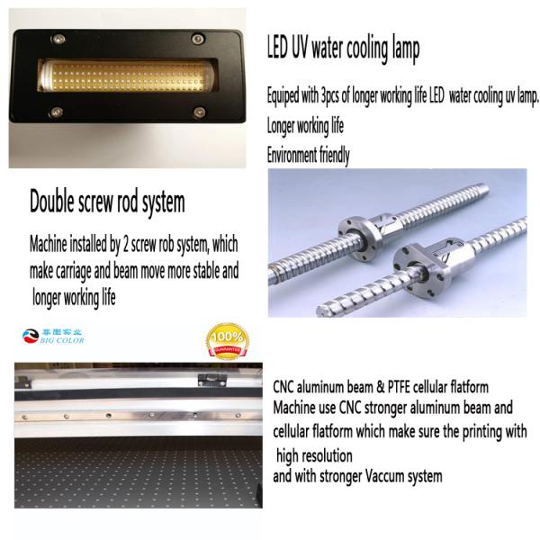 6 Color UV Flatbed Inkjet Printer for Bottle Glass Acrylic Board Wood and Metal TX800 Print Head Included