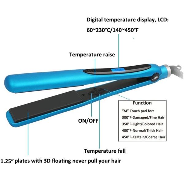 29-42W Straightening Curling Iron Ceramic Flat Iron Hair Straightener