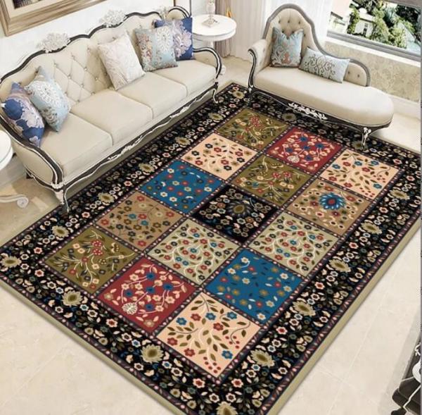 Home Chinese Classical Soft Velvet Mat Living Room Floor Carpets Large Area Carpet Thickened