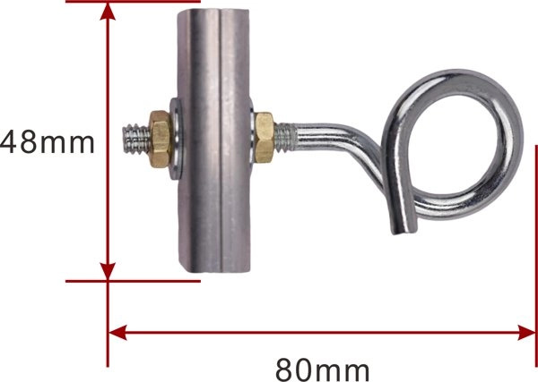 ZCALC-04 - Алюминиевый крючок/полюс с прочной оптокабельной застежкой и фиксированным крючком с крючком с хвостом