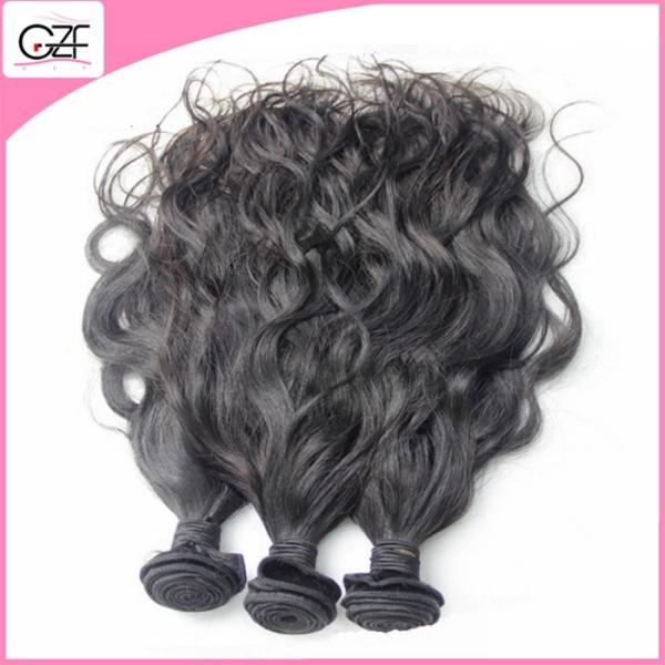 Good Quality Hair Extensions Natural 1b# Color Peruvian Natural Texture Hair Weave