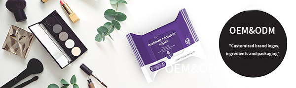 Fragrance Free Non Comedogenic Makeup Remover Wipes Skin Care Customized