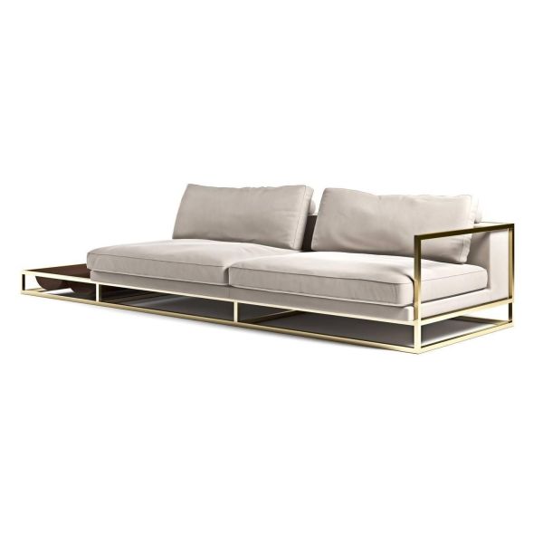 Modern L Shaped Velvet Fabric Upholstered Long Couch Modular Sectional Sofa For Living Room