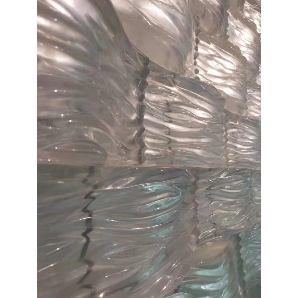 SGS Indoor Office Wall Tiling Leaded Wavy Pattern K9 Glass