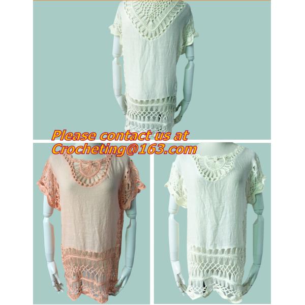 Fashion tassel, Hollow knitted Swimwear, swimsuit Crochet Bikini Beach Cover Up Smock Mini