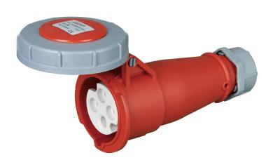 Proteção de tempo alta do conector industrial vermelho do soquete de poder de 3 fases