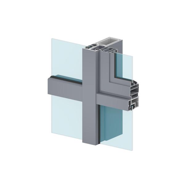 Алюминиевая стеклянная ненесущая стена Т3-Т8 на пефорированная панель фасада 6000 серий