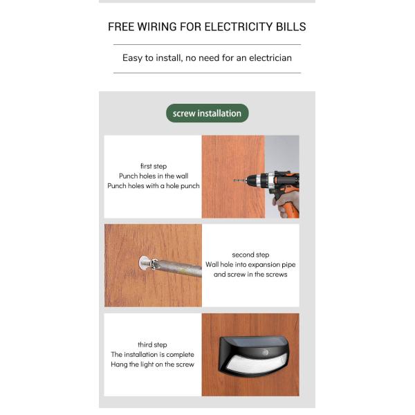 Modern Outdoor Luminaires 2V Solar Powered Wall Light for Porch Outdoor Lighting