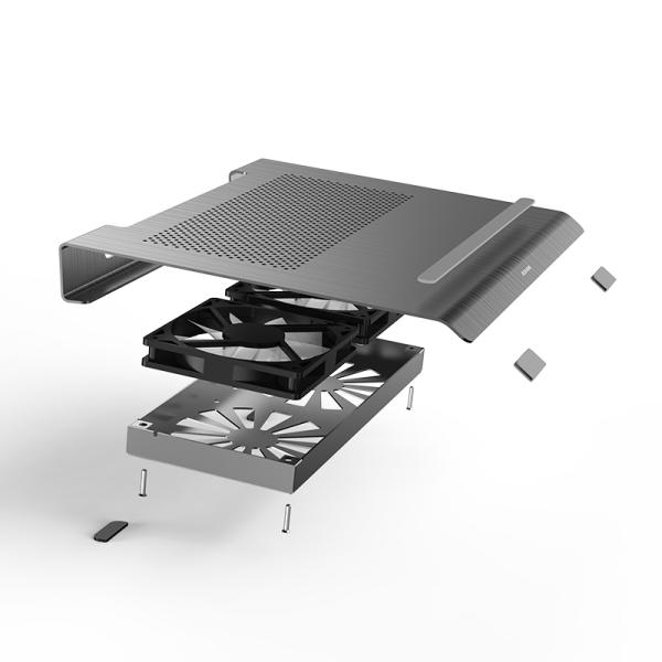 17.3 Inch Alloy Aluminium Laptop Cooler Fan L340mm With 37.4 CFM