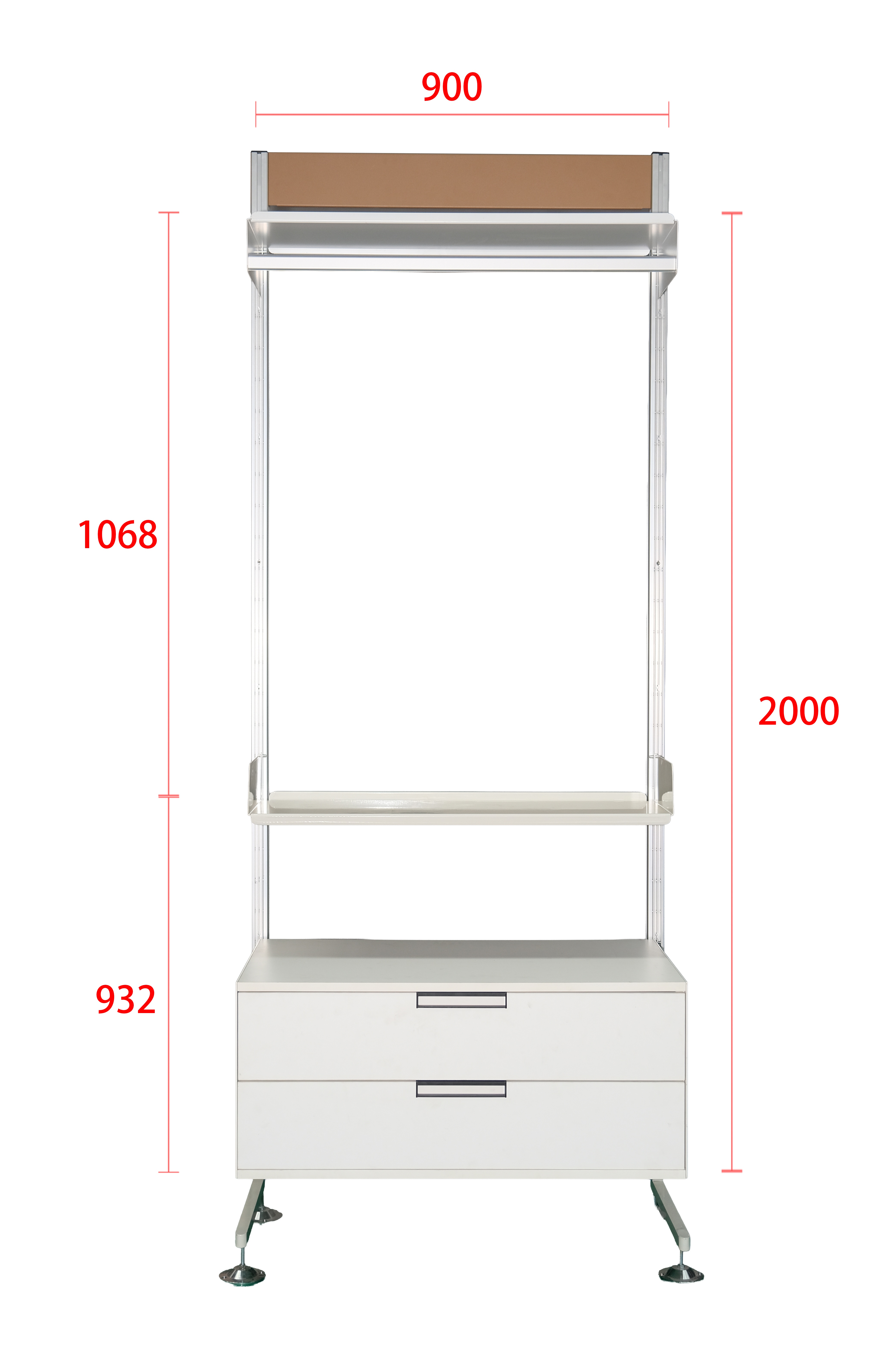 Nordic Minimalist Standing Type Shelving System Metal Modular Shelves Drawer Durable Height Adjustable Multifunction Wardrobe
