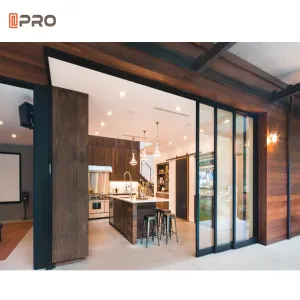 Customized Width Aluminum Folding Doors With High Energy Efficiency Modern Design