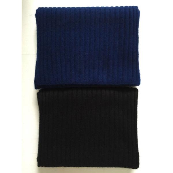 3 * 3 Rib Knitted Pure Cashmere Scarf , Adult Womens Knit Scarf For Hiking