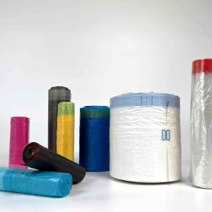 Экологически чистые переработанные пластиковые мусорные пакеты Звездная печать для устойчивого обращения с отходами