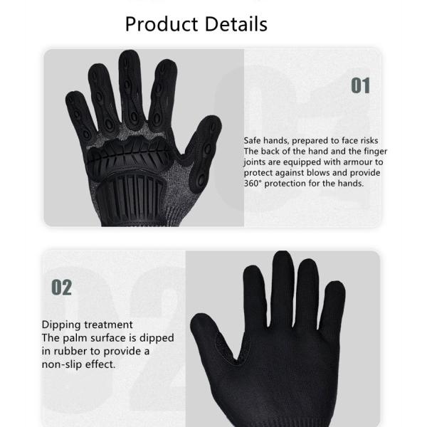 Cut Proof Waterproof Riding Gloves Abrasion Resistant Full Finger