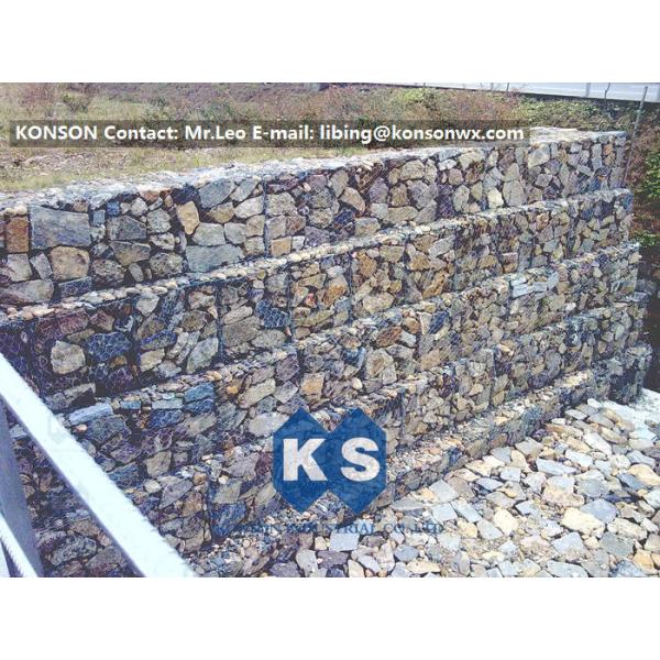 Zinc Coated Stainless Steel Wire Gabion Baskets / Gabion Cages / Gabion Fence