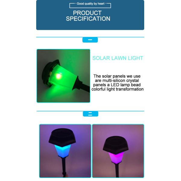 2- Solar Powered Garden Light for Courtyard Dynamic Simulation LED Landscape Lighting