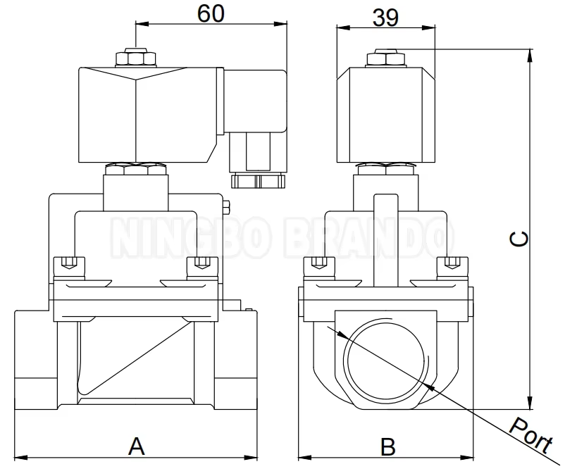 3/4'' Inch Brass High Pressure Electric Steam Solenoid Valve Normally Closed