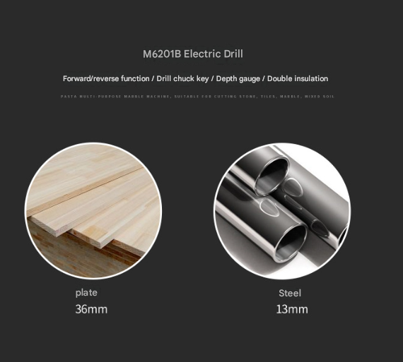 Makita M6200 800W Corded Mixer Drill 13mm Keyed Chuck 0-700RPM Variable Speed Electric Drill for Plaster Paint Mud Mixing & Drilling