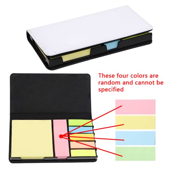 Personalized PU Leather Memo Notepad Notebook Sticky Notes Box For Halloween Graduation Sublimation Blank Notebooks