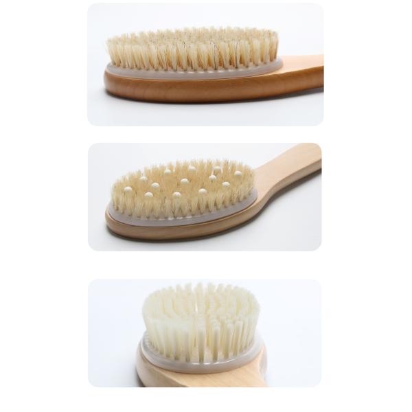Exfoliating Dry Body Bath Shower Brush Chicken Legs Shape Natural Wooden Nylon
