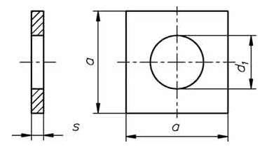 Máquinas de lavar roupa de forma cônica quadrada de bisel DIN434 Máquinas de lavar roupa de forma cônica quadrada plana para secção U