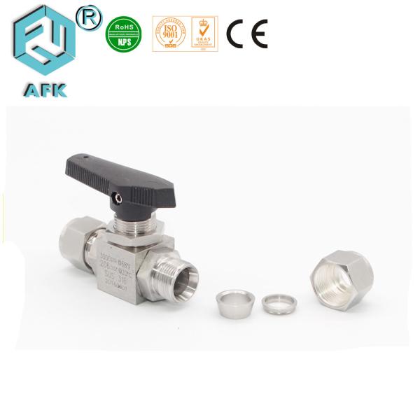 Válvula de bola de alta pressão de aço inoxidável de 1000psi 3000psi 6000psi SS