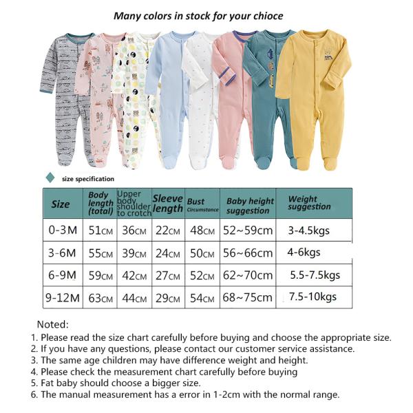In stock Fold Hand and Snap Feet Design 100% Cotton Baby Romper Jumpsuit Baby Onesie Pajama