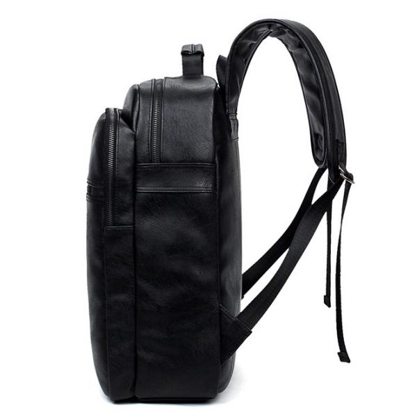 New Men's Travel Backpack Korean Backpack Leisure Student Schoolbag Soft PU Leather men backpack bag