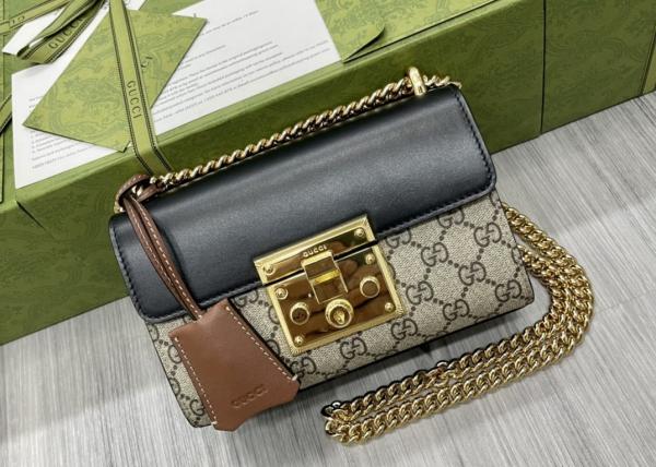 Retro Art Padlock Chain Handbag Monogram Leather Many Stars Love 13cm Width