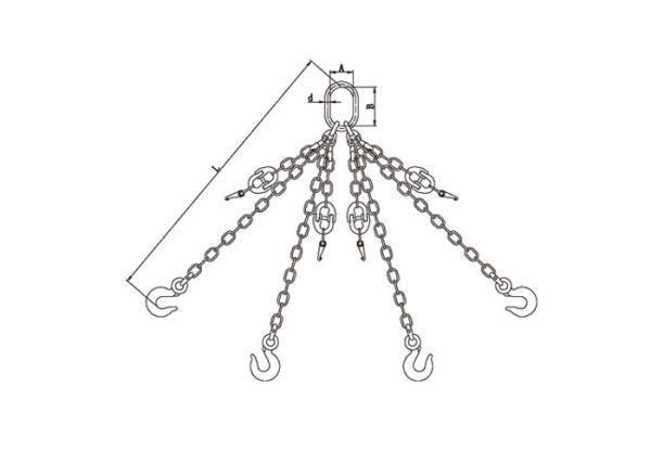 6mm - 32mm Lifting Tools Chain Diameter Excellent Alloy Steel Chain Slings