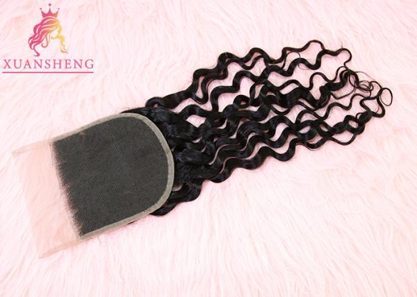 100% Retail Real Virgin Raw Unprocessed Hair Italian Curly 5*5 Lace Closure