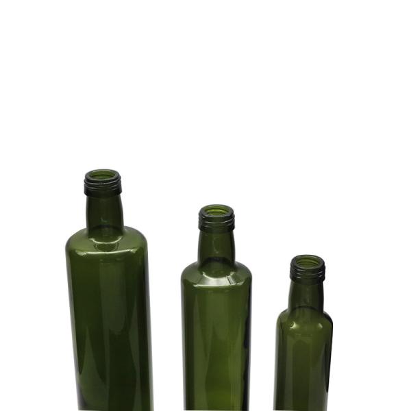 Capacidade personalizada Pourer de aço de vidro preta da garrafa de azeite do tampão de parafuso