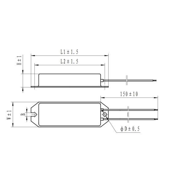RX28 Boat Shaped Aluminum Encased Wirewound Fixed Resistor