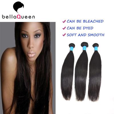 A trama preta natural do cabelo reto do salão de beleza 6a Remy pode ser tingida e descorado